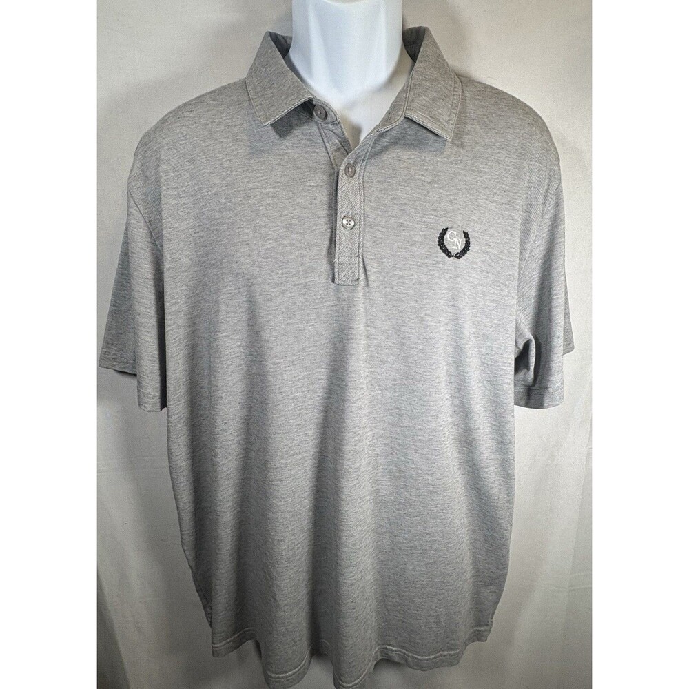Travis Mathew Golf Polo Men’s XXL Short Sleeve Gray Stripes